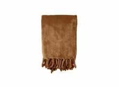 Plaid Florijn 150x200cm - polyester - bruin