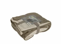 Plaid Kruisem 150x200cm - microvezel - dune & sable