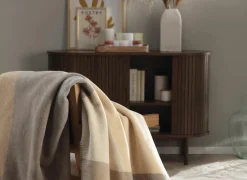 Plaid Lava Light 150x200cm - polyester & katoen - beige