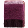 Plaid Mohair Look 130x190cm - polyester & wol - roze & rood