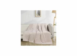 Plaid Oxford 150x200cm - polyester - beige