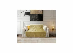 Plaid 150x200cm - microvezel - geel