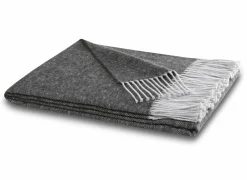 Plaid 130x170cm - polyester & katoen - antraciet