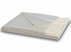 Plaid 130x170cm - polyester & katoen - silver