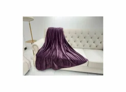 Plaid 130x160cm microvezel aubergine