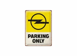 Plakkaat Opel 40x30cm - metaal - geel