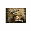 Plakkaat Route 66 40x30cm - metaal - multicolor