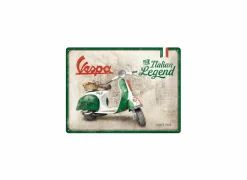 Plakkaat Vespa 40x30cm - metaal - multicolor