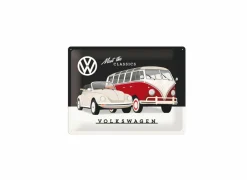 Plakkaat Volkswagen 40x30cm  - metaal - multicolor