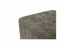 Poef Daddy 41x41cm - ribfluweel - donkergrijs