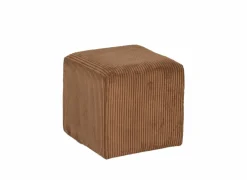 Poef Daddy 41x41cm - ribfluweel - roest