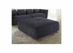 Poef Gulliver 126x126x41cm - stof - donkerblauw