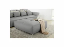 Poef Gulliver 126x126x41cm - stof - lichtgrijs