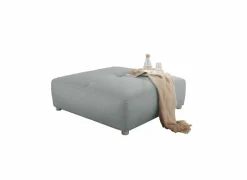 Poef Gulliver 126x126x41cm - stof - lichtblauw