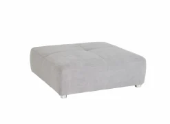 Poef Gulliver 126x126x41cm - stof - grijs