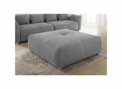 Poef Gulliver 126x126x41cm - stof - grijs