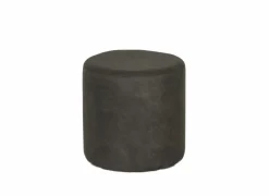 Poef Lofoten Ø38cm stof grijs