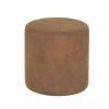 Poef Loftoten Ø38cm fluweel cognac