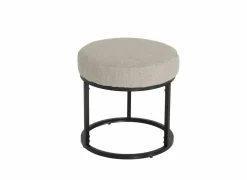 Poef Orbit stof lichtgrijs