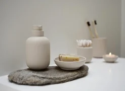 Pot met Deksel Ø10x7,5cm - keramiek - zand