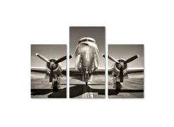 Print op canvas Aviation  120x80cm, set van 3