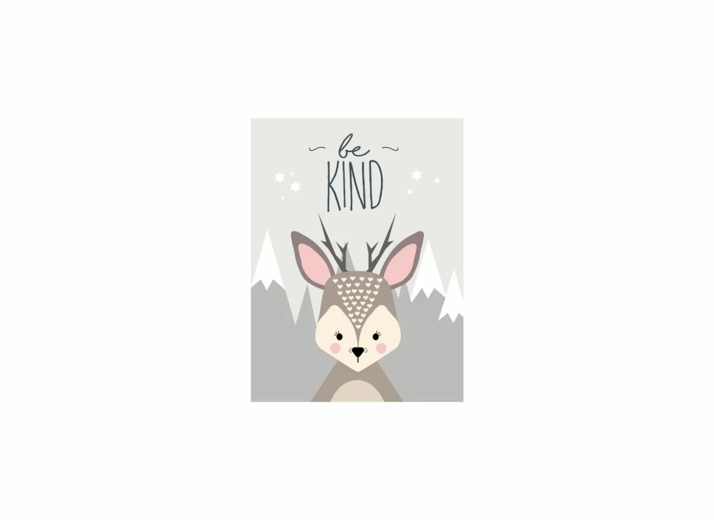 Print op canvas Be Kind 30x40cm