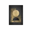 Print op canvas Luna Piena 60x90cm - zwart goud