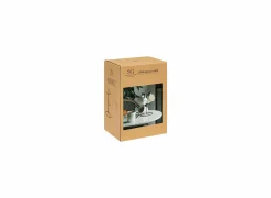 Rek 4 mokken Alix 20cl - porselein & metaal - zwart & wit