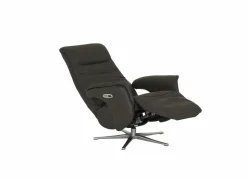 Relaxzetel Adamello elekrisch leder en lederlook bruin