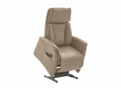 Relaxzetel EC22138  elektrisch - leder - belvita pearl met opstahulp en hartbalansfunctie