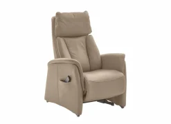 Relaxzetel EC22138  elektrisch - leder - belvita pearl met manueel verstelbare hoofdsteun