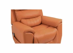 Relaxzetel Gallery elektrisch - lederlook- oranje