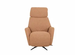 Relaxzetel Harp TVCHM  elektrisch - stof - burnt orange met 2 motoren & massagefunctie