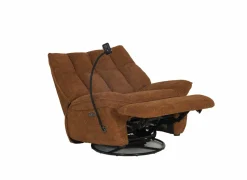 Relaxzetel Ike elektrisch - stof - oranje met schommelfunctie en oplaadstation