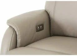 Relaxzetel Wellesley elektrisch - leder & lederlook - beige