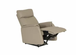 Relaxzetel Wellesley elektrisch - leder & lederlook - beige