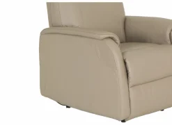Relaxzetel Wellesley elektrisch - leder & lederlook - beige