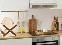 Rond dienblad Ø35cm - MDF & acacia - bruin