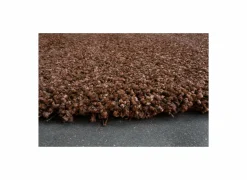 Rond tapijt Twister Ø120cm - polypropyleen - bruin & roest