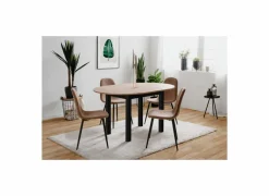 Ronde tafel Coburg 100/140x100cm - melamine - artisanal oak