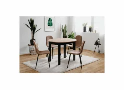 Ronde tafel Coburg 100/140x100cm - melamine - artisanal oak