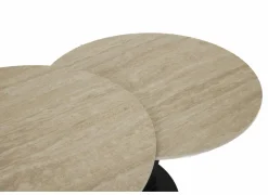 Salontafel Caldera 129/80x80x43,5cm - gesinterd steen - naturel