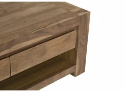 Salontafel Carbone 125x65cm - sheesham massief &  decor - naturel