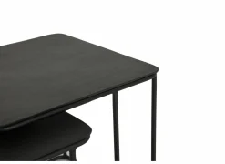 Salontafel Century Ø62/Ø46cm - metaal - zwart set van 2
