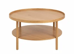 Salontafel Ø80cm - eik fineer - bruin