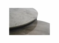 Salontafel Ø70/Ø50cm - keramiek & metaal - grijs set van 2