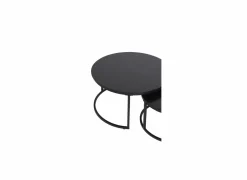 Salontafel Ø70/Ø50cm - melamine - nero set van 2