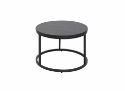 Salontafel Ø80/Ø60cm - melamine - nero set van 2