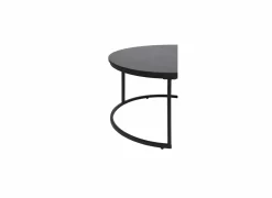Salontafel Ø80/Ø60cm - melamine - nero set van 2