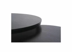 Salontafel Ø80/Ø60cm - melamine - nero set van 2